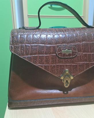 Borsa in pelle rigida El Campero marrone