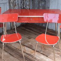 tavolo rosso formica vintage