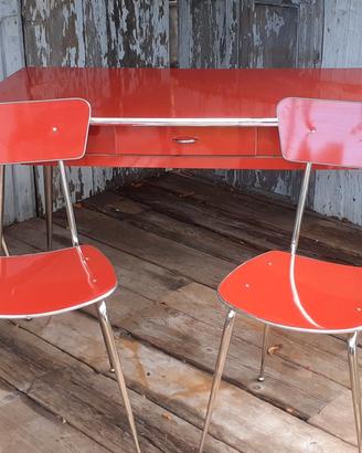 tavolo rosso formica vintage