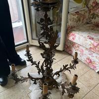 lampadario ottone bronzato 