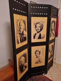 Paravento anni 2000 in legno massello