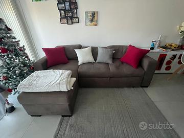 Divano Letto angolare Contenitore antracite
