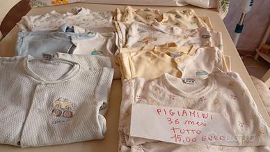 lotto bambino  pigiamino 36 mesi