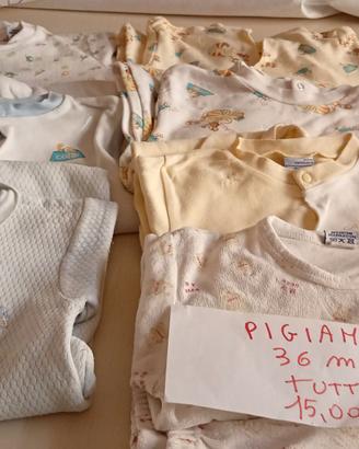 lotto bambino  pigiamino 36 mesi