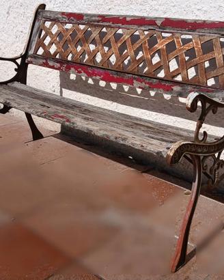 3 PANCHINE D'EPOCA DA GIARDINO