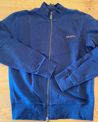 Felpa Guru estiva blu tg L in cotone doppia apertu