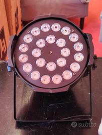 FARI PAR LED 24 x 18 watt RGBW + AMBRA +  WOOD