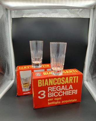 Set Vintage Biancosarti - 6 Bicchieri e scatola