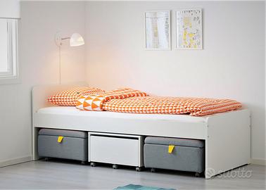 Letto singolo Ikea 90x200 con rete e materasso - Arredamento e Casalinghi  In vendita a Milano