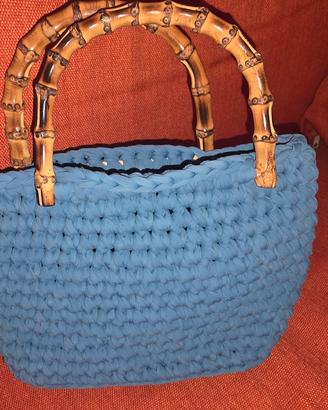 Borsa fatta a mano Blu