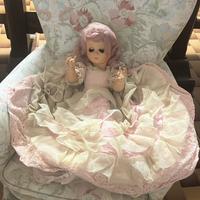Bambola in ceramica vintage – abito romantico