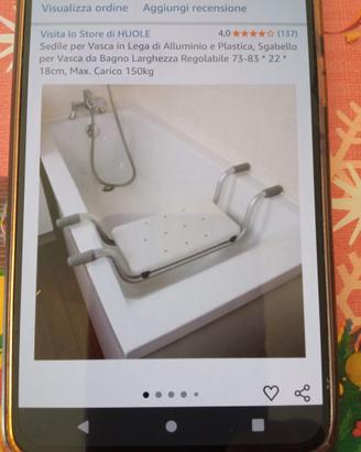 Seggiolino per vasca