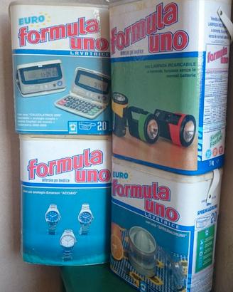 4 fustini di cartone anni '80 per esposizione