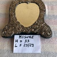 Specchio vintage con cornice in argento