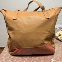 Borsa color sabbia e rosa