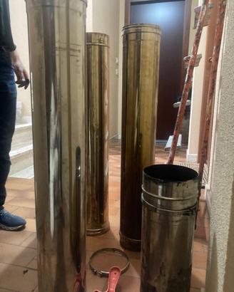 Tubo inox 160mm per canna fumaria