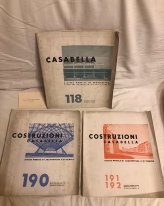 Casabella n118/190/191/192 anni 1937-1943