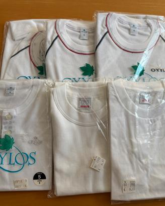 T-shirt/canottiere bianche OXYLOS tg. 6 anni