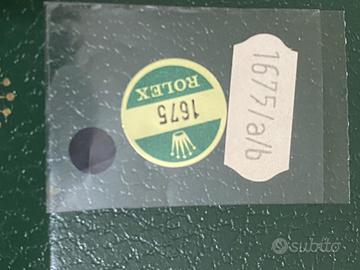 Adesivo scatola rolex gmt  1675 cornino 1959/1980