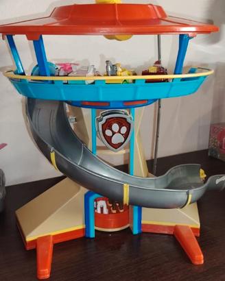 Paw patrol quartier generale+ cuccioli +mezzi tran