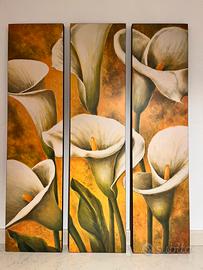 Trittico decorativo in legno