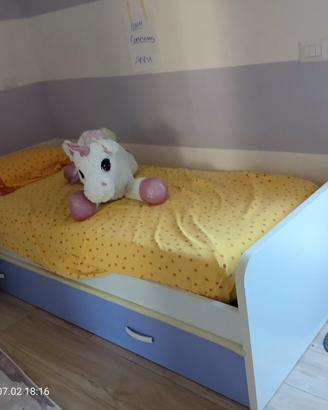 letto singolo con letto estraibile 