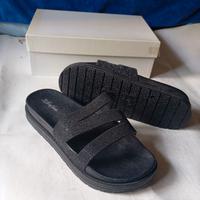 Ciabatte da donna, colore nero, numero 38-38½