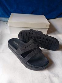 Ciabatte da donna, colore nero, numero 38-38½