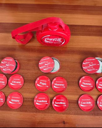 Borraccia più sottobicchieri vintage Coca Cola 