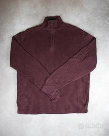 Calvin Klein ribbed sweater-Zip-Red-Size L
