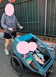 Rimorchio bici Dryk Duo / passeggino doppio
