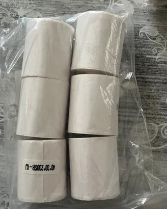 6 rotoli di carta termica adesiva 40X30 mm