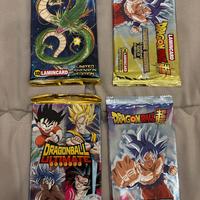 4 bustine sigillate dragonball lamincard
