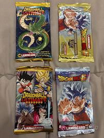 4 bustine sigillate dragonball lamincard