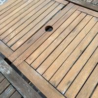 Tavolo da giardino legno + 6 sedie