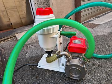Pompa di travaso per acqua, vino, olio con filtro