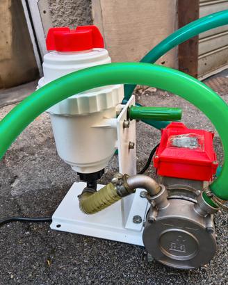 Pompa di travaso per acqua, vino, olio con filtro
