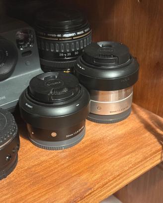 coppia di obiettivi sigma e-mount
