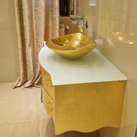 lavabo  lavandino foglia oro