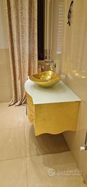 lavabo  lavandino foglia oro