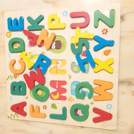 Gioco didattico in legno per la lingua inglese