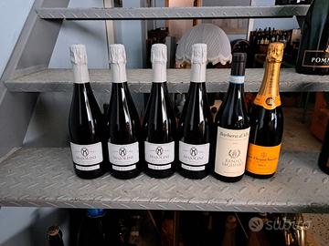 Selezione di 6 bottiglie di  vini e champagne