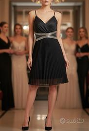 Abito elegabte nuovo chifgon e paillettes nero