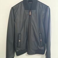 Giacca in pelle pregiata Versace Collection Tg 48