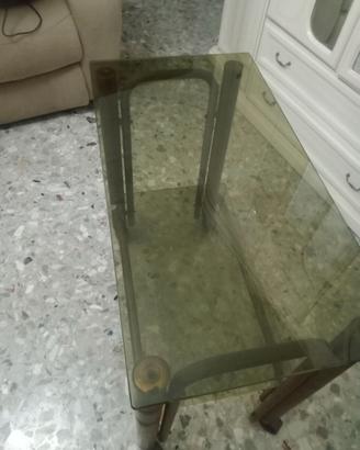 carrello porta tv in vetro