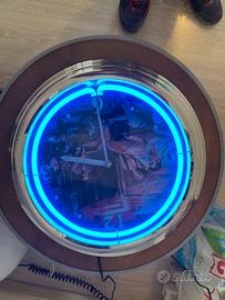 OROLOGIO LUMINOSO NEON VINTAGE AMERICANO ELVIS