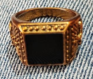 Anello da uomo in ottone placcato oro