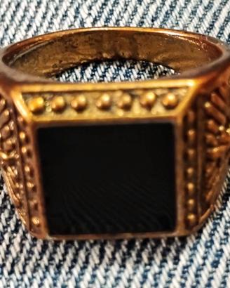 Anello da uomo in ottone placcato oro