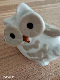 Gufo soprammobile in ceramica