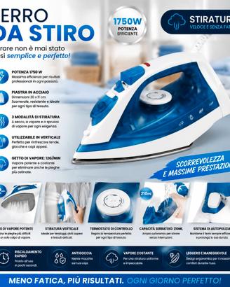 FERRO DA STIRO 1750W NUOVO  – GROSSE QUANTITA'
